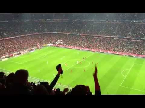 Bayern Munich vs Wolfsburg 22 September 2015- 1st and 2nd goal stadium celebration