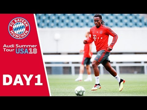 1st Bayern Training in Philadelphia, Ribéry & Alaba visit NFL Stars | USA – Day 1