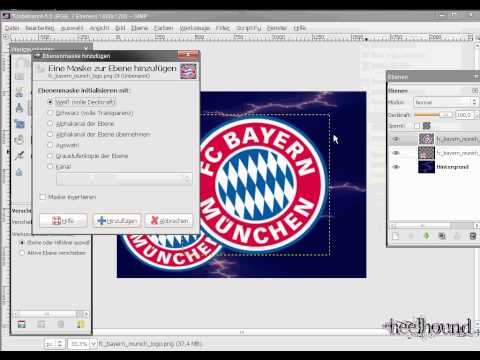 Fußball Wappen Wallpaper Tutorial mit GIMP fc Bayern