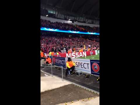 Bayern munich fans at Manchester City 2014