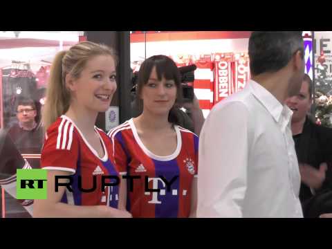 Germany: Bayern Munich stars attend grand opening of Berlin store