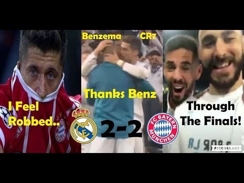 PLAYERS REACTION TO REAL MADRID VS BAYERN MUNICH 2-2 2018 FT. RONALDO AND BENZEMA