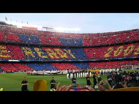 FC Barcelona vs FC Bayern Munich 2015 （Champions League semi-final Himno,Anthem）