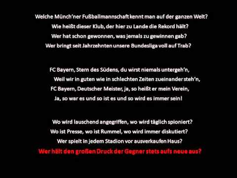 FC Bayern Stern des Südens (with lyrics)