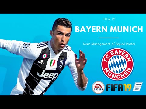 FC BAYERN MUNICH FIFA 19 TEAM MANAGEMENT SQUAD ROSTER