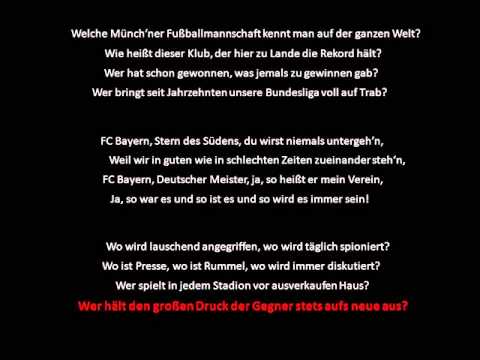 FC Bayern Stern des Sudens (with lyrics in german)