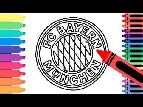 How to Draw FC Bayern München Badge – Drawing the Bayern Logo – Coloring for kids | Tanimated Toys