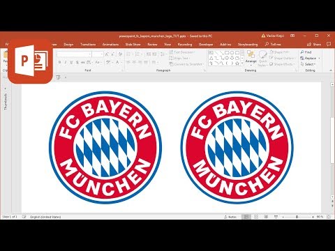 How to create FC Bayern Munchen logo in Microsoft PowerPoint (Tutorial)