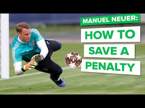 HOW TO SAVE A PENALTY with MANUEL NEUER | learn goalkeeper skills