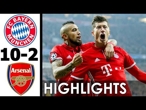Bayern Munich vs Arsenal 10-2 All Goals and Highlights w/ English Commentary (UCL) 2016-17 HD 720p