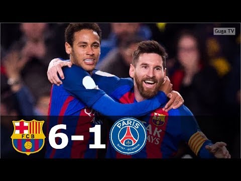 Barcelona vs Paris Saint Germain 6-1 – UCL 2016/2017 – Highlights (English Commentary)