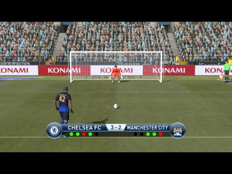 Chelsea fc vs Manchester city fc penalty shootout in pes 2015