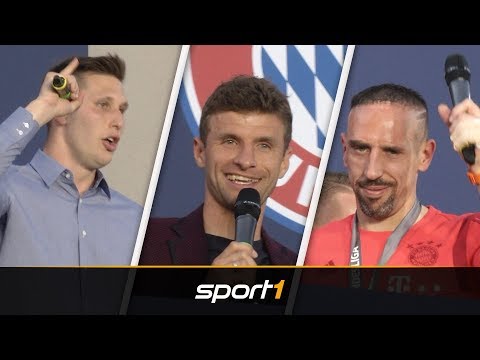 Süle singt, Ribéry hüpft: FCB-Stars feiern den Titel | SPORT1