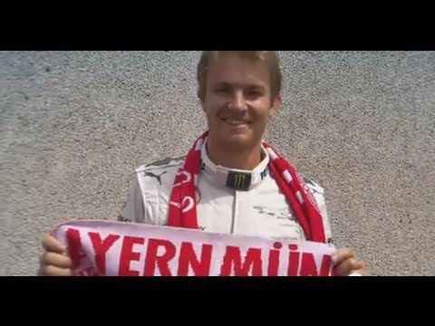 Nico Rosberg singt "Stern des Südens" FC Bayern Hymne mit Lang Lang