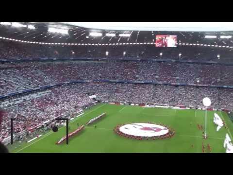 FC Bayern vs. Manchester City – Choreo beim Einlaufen – Audi Cup 2013 [HD]