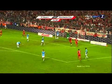 Goal Mandzukic (Bayern Munchen vs. Manchester City 2:1) 1/8/2013