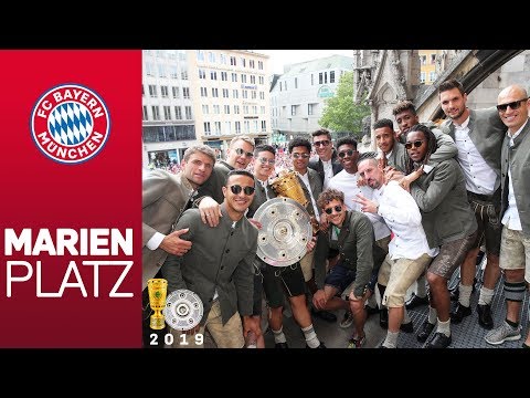 FC Bayern Double Celebration at Marienplatz