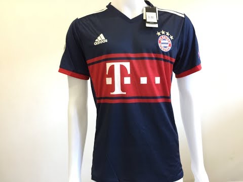 2017 18 Bayern Munich away soccer jersey with UEFA patch