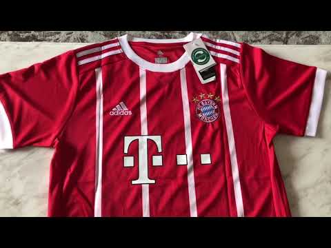 2017 2018 Bayern munchen #9 lewandowski home jerseys unboxing