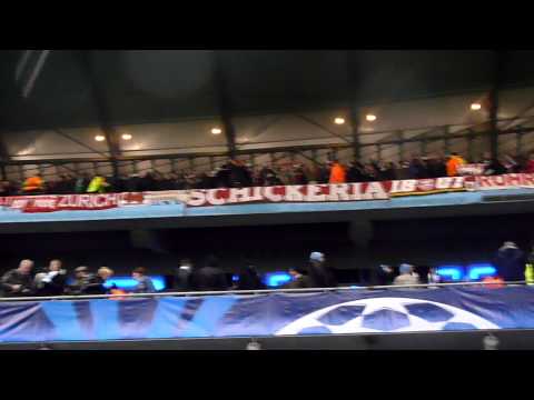 Bayern Fans singing against Manchester City 7 Dec 2011