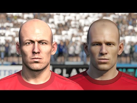 FIFA 16 vs PES 2016 PLAYER FACES | FC Bayern Munich (Robben, Ribery, Lewandowski)