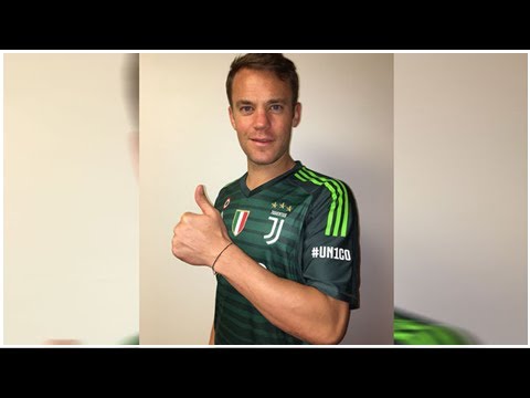 FC Bayern München: Manuel Neuer posiert im Juventus-Turin-Trikot