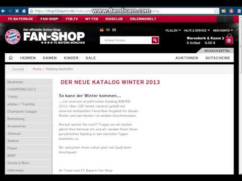 Fc Bayern Müchen Fan Shop Katalog bestellen