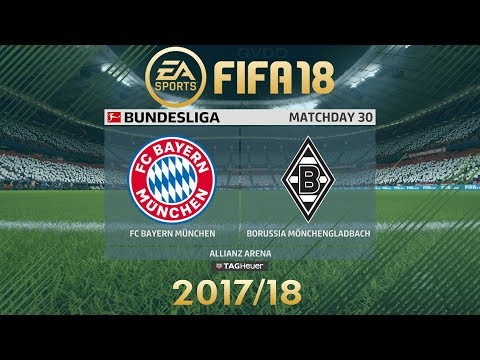 FIFA 18 FC Bayern München vs Borussia Mönchengladbach | Bundesliga 2017/18 | PS4 Full Match
