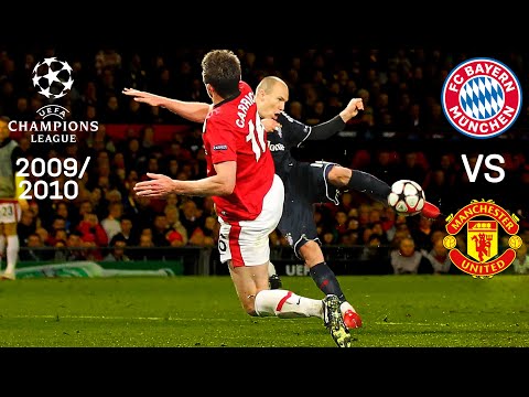 Arjen Robben's sensational volley goal vs. Manchester United | 1st and 2nd Leg Highlights 2009/10